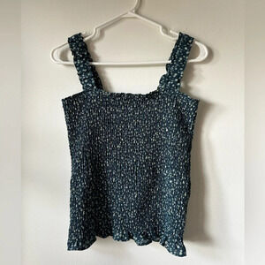 Far West Green Ribbed  Tank Top